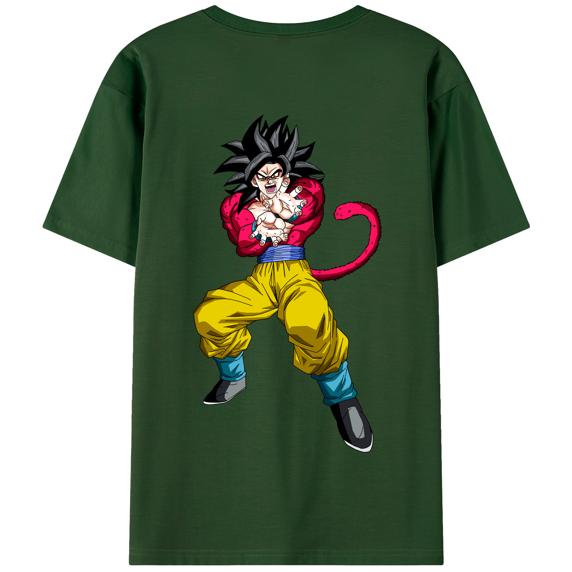 （画像用） ドラゴンボール 孫悟空（そん ごくう）Son Goku カカロット DRAGON BALL Kakarotto 綿100％半袖Tシャツ（背面プリント）